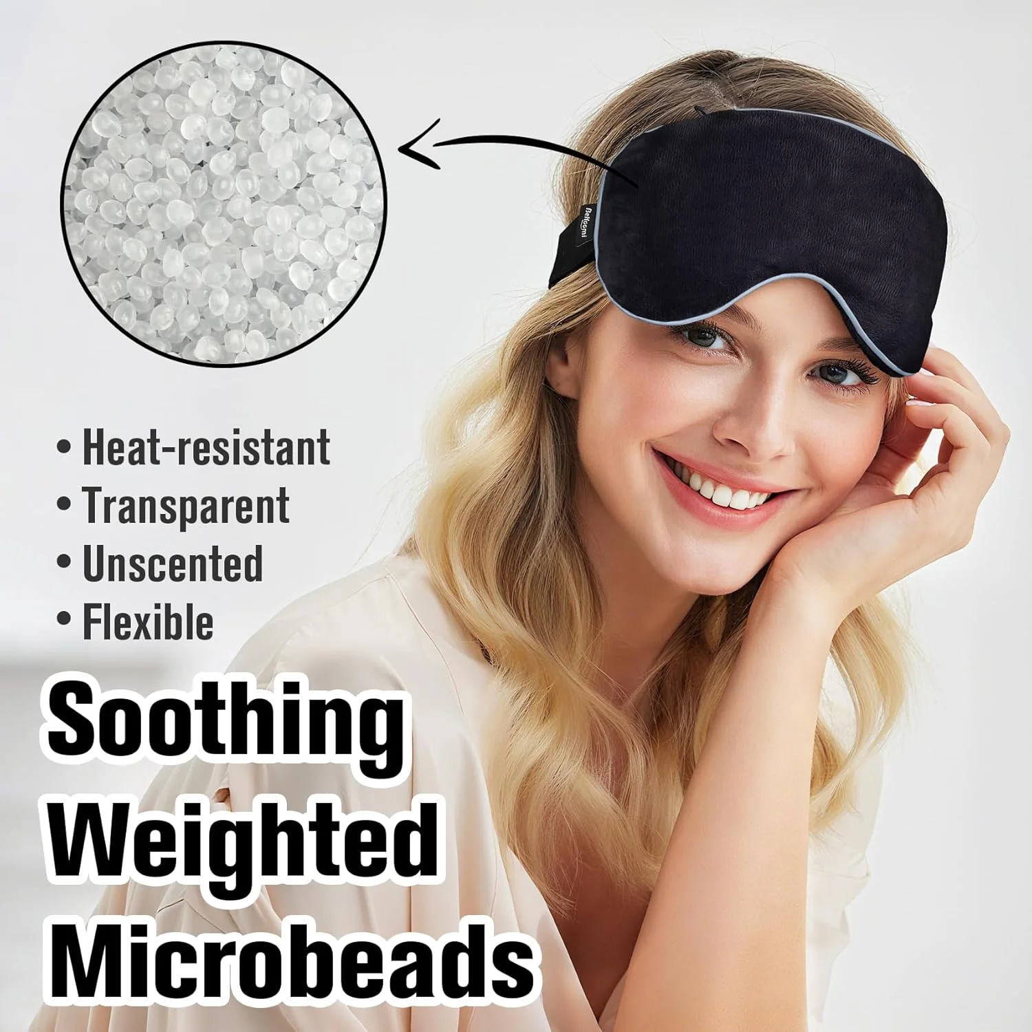 ماسک چشم گرمایشی کمپرس گرم برای چشم، ماسک چشم وزنی آرامش بخش برای خواب، پد گرم کننده مرطوب مایکروویو کمپرس گرم برای آرامش چشم، ماسک خواب قابل استفاده مجدد برای خانه، دفتر (مشکی)