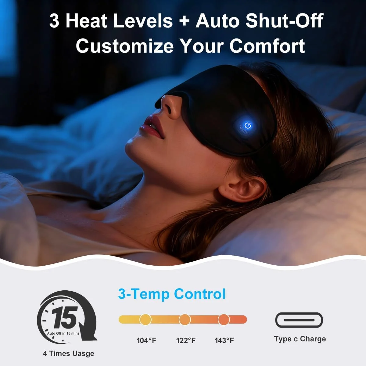 ماسک چشم گرمایشی برای خشکی چشم، کمپرس گرم کننده بدون سیم برای تسکین خشکی چشم، قابل شستشو با 2 روکش تعویضی، هدیه تولد، ماسک چشم برای مادر، پدر، زنان، مردان، او، او