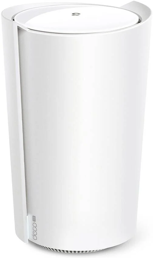 دروازه مش وای فای 6 کل خانه TP-Link Deco X80-5G AX6000، مودم 5G+ داخلی، پورت اینترنت 2.5G، خط ثابت 4G VoLTE / 5G، اتصال تا 200 دستگاه، امنیت HomeShield، سفید | Deco X80-5G