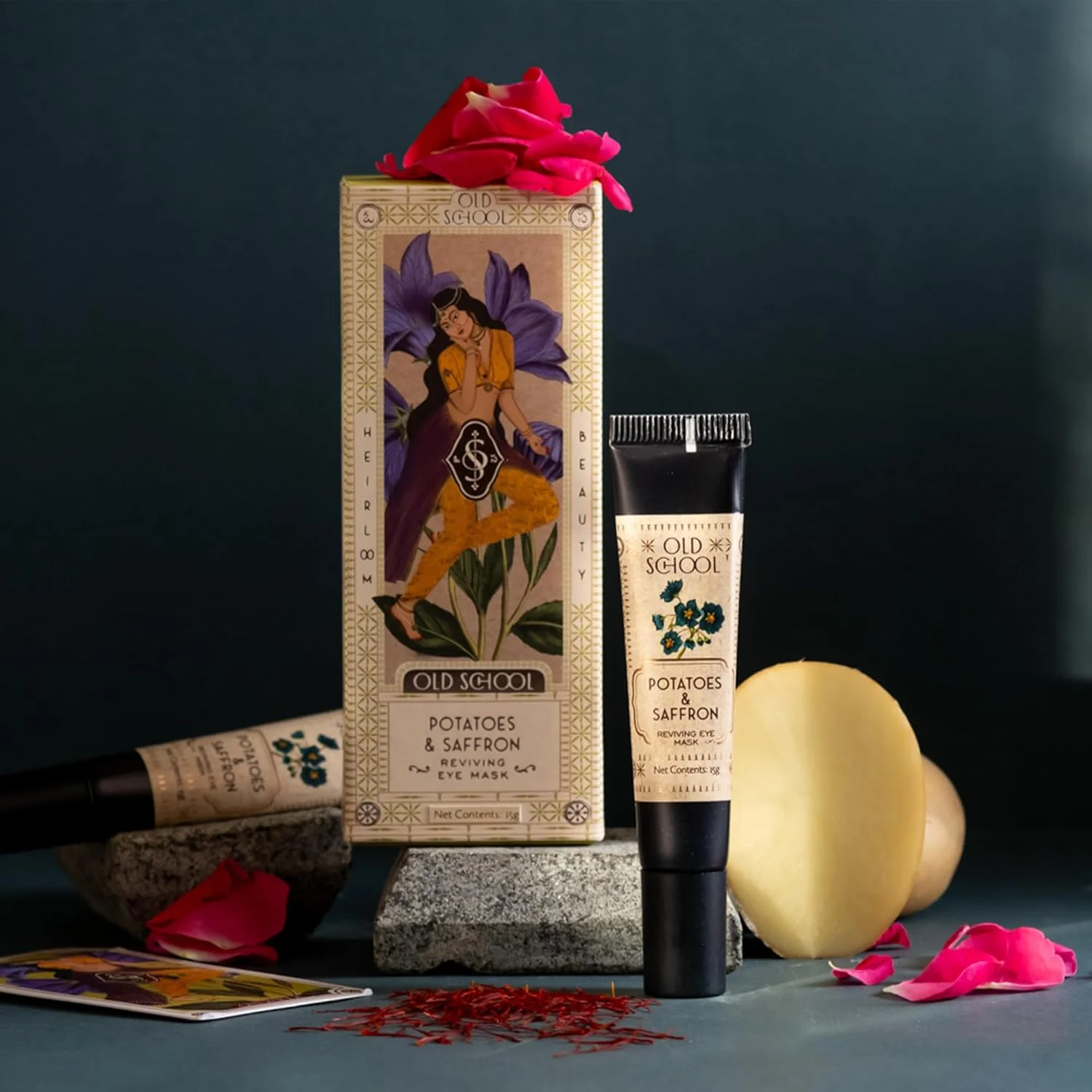 ماسک احیا کننده دور چشم سیب زمینی و زعفران اولد اسکول ریتوالز | 12 گرم