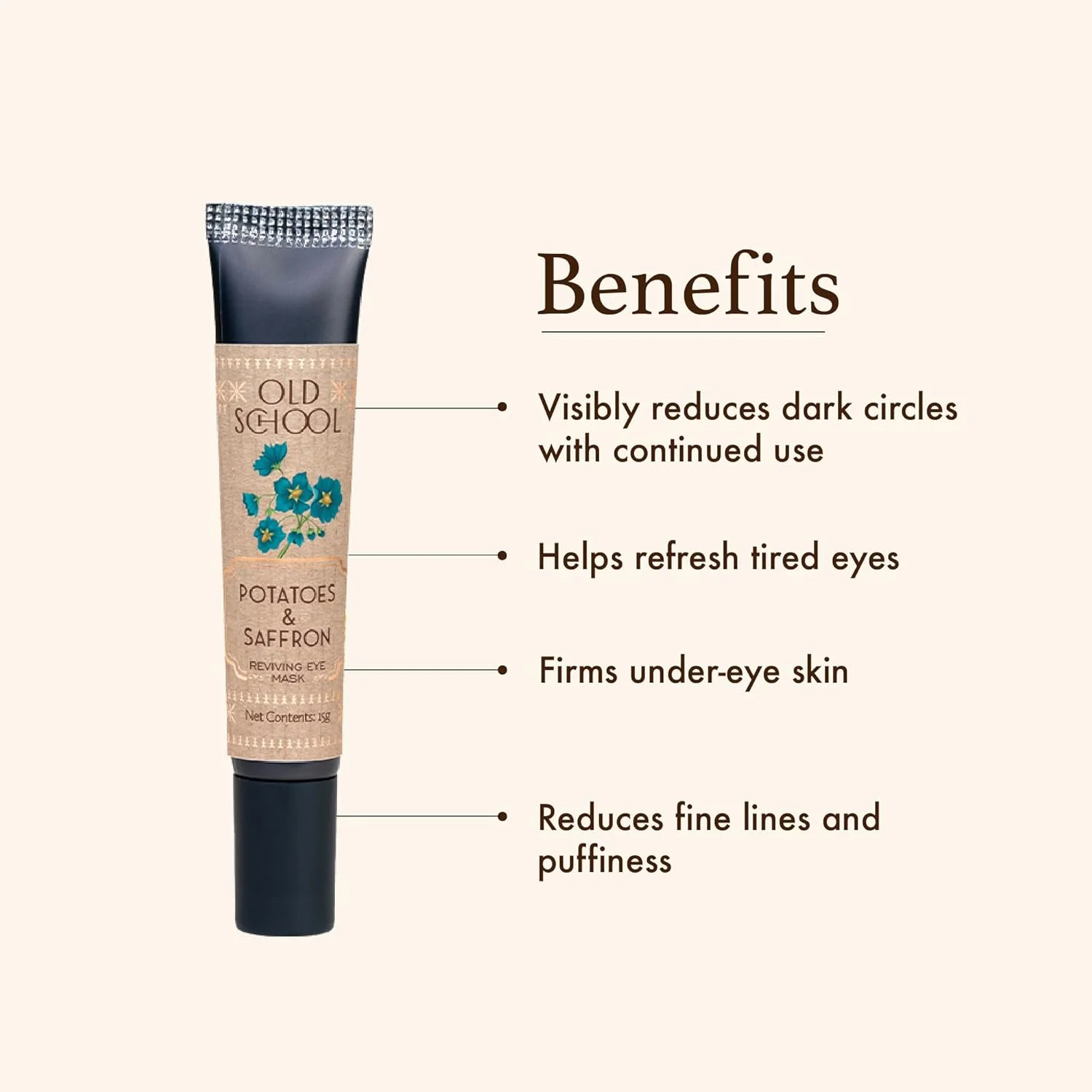 ماسک احیا کننده دور چشم سیب زمینی و زعفران اولد اسکول ریتوالز | 12 گرم