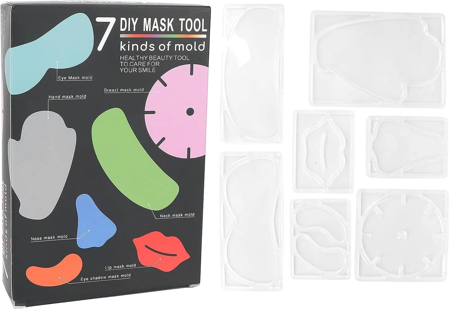 قالب ماسک صورت چندبار مصرف، قالب ماسک، لوازم جانبی دستگاه ماسک ساز، قالب ماسک لب، چشم و گردن DIY