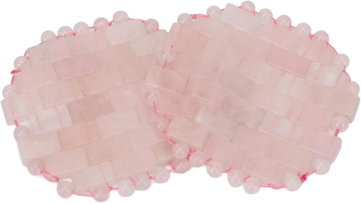 پد چشم رز کوارتز، ماسک چشم خنک کننده، پد چشم آرامش بخش برای رفع خستگی، ماسک چشم سنگی برای رفع میگرن، ماسک چشم برای رفع پف و ضد چروک