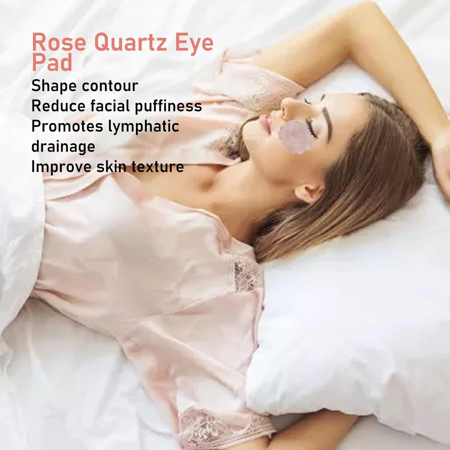 پد چشم رز کوارتز، ماسک چشم خنک کننده، پد چشم آرامش بخش برای رفع خستگی، ماسک چشم سنگی برای رفع میگرن، ماسک چشم برای رفع پف و ضد چروک