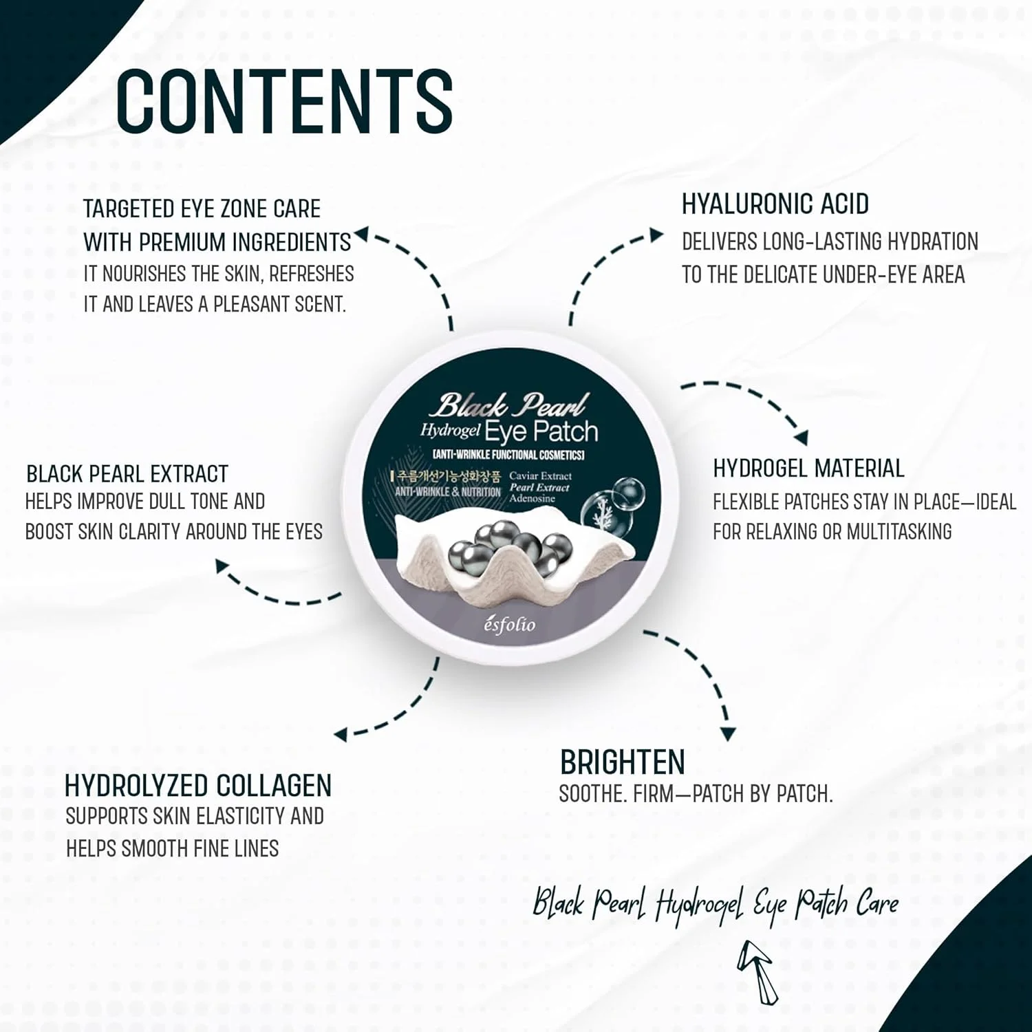 پچ دور چشم هیدروژل مروارید سیاه اسفولیو