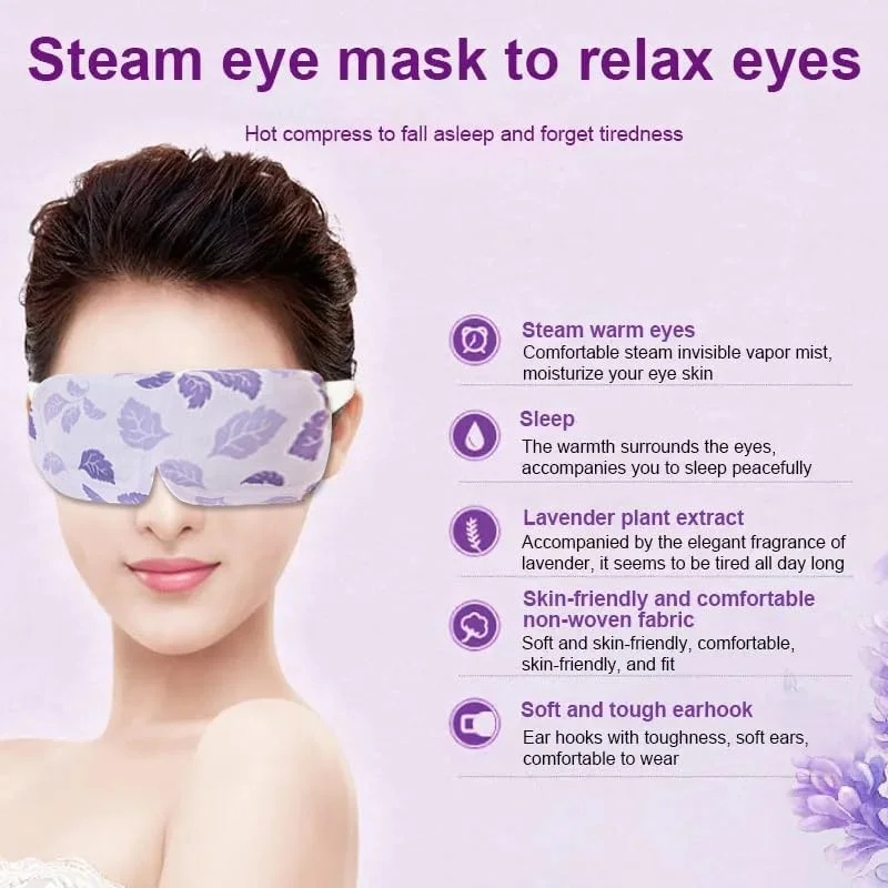 ماسک چشم گرمایشی، 10 جفت ماسک چشم بخار، ماسک چشم گرمایشی برای خشکی چشم، ماسک چشم خود گرم شونده، ماسک چشم برای پف زیر چشم، ماسک چشم فضایی یکبار مصرف گرمایشی برای سیاهی دور چشم و رفع خستگی چشم