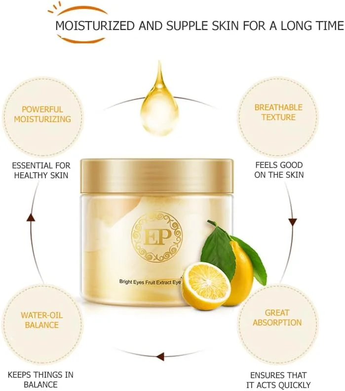 ماسک دور چشم بایوآکوا 60 عددی عصاره لیمو، مرطوب کننده، لیفت کننده، سفت کننده، ضد پیری، ضد پف، رفع تیرگی دور چشم، مراقبت از پوست 120 میلی لیتر
