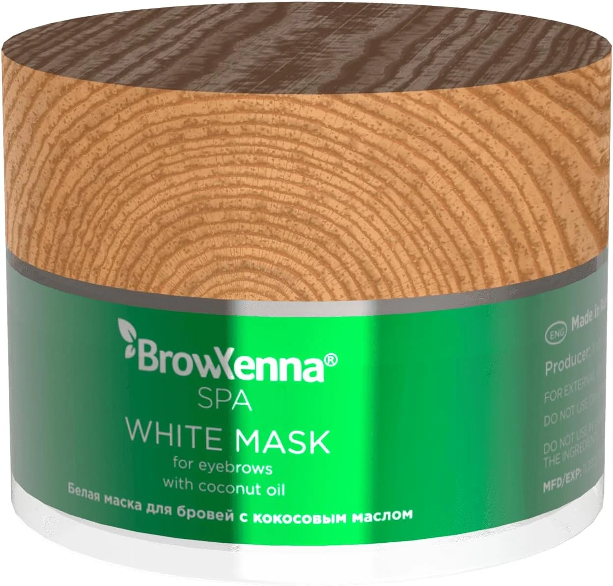 ماسک سفید ابرو Browxenna حاوی روغن نارگیل، 15 گرم