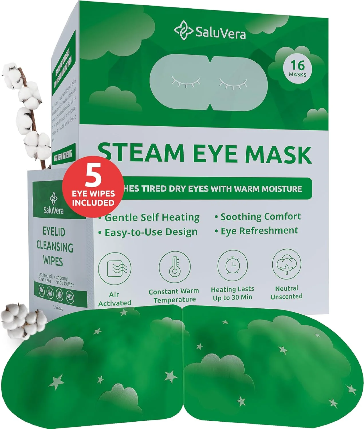 ماسک چشم گرمایشی مدل Steam Eye Mask بسته ۱۶ عددی