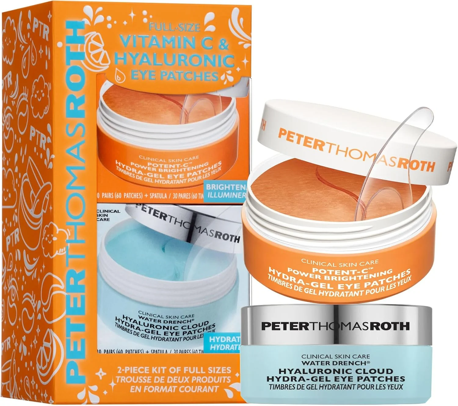 مجموعه دو عددی پچ دور چشم ویتامین C و هیالورونیک اسید سایز کامل پیتر توماس راث