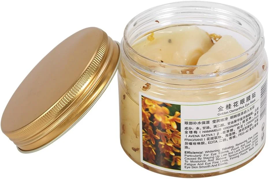 پد ماسک چشم، بسته 80 عددی ماسک چشم گل اسمانتوس طلایی مرطوب کننده، پد ضد پیری، ماسک کلاژن چشم برای رفع چین و چروک پلک و سیاهی دور چشم