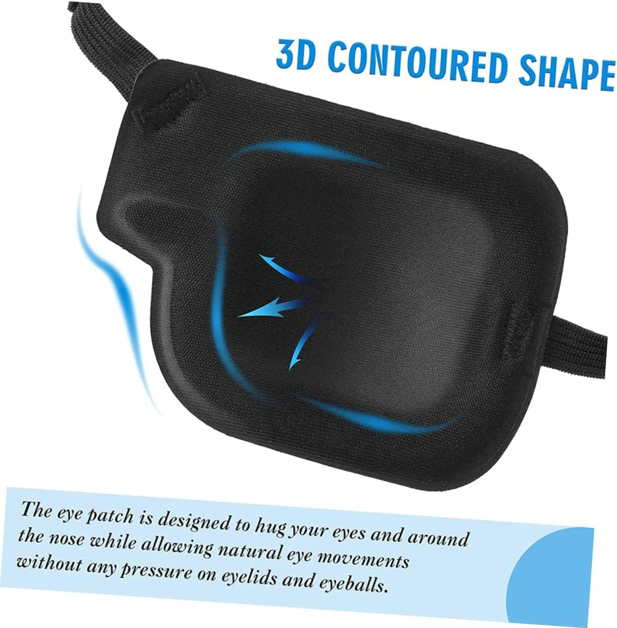 FRCOLOR 3 عدد ماسک تک چشمی قابل تنظیم برای پد چشم اصلاحی برای آمبلیوپی استرابیسم، طراحی راحت، پوشش چشم بند برای درمان تنبلی چشم