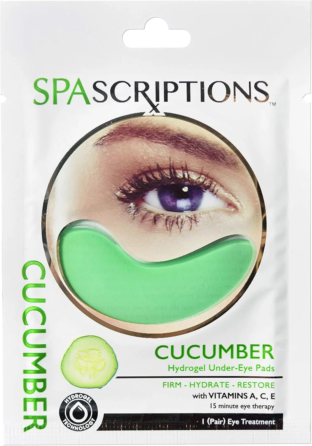 پدهای زیر چشم هیدروژلی خیار SpaScriptions