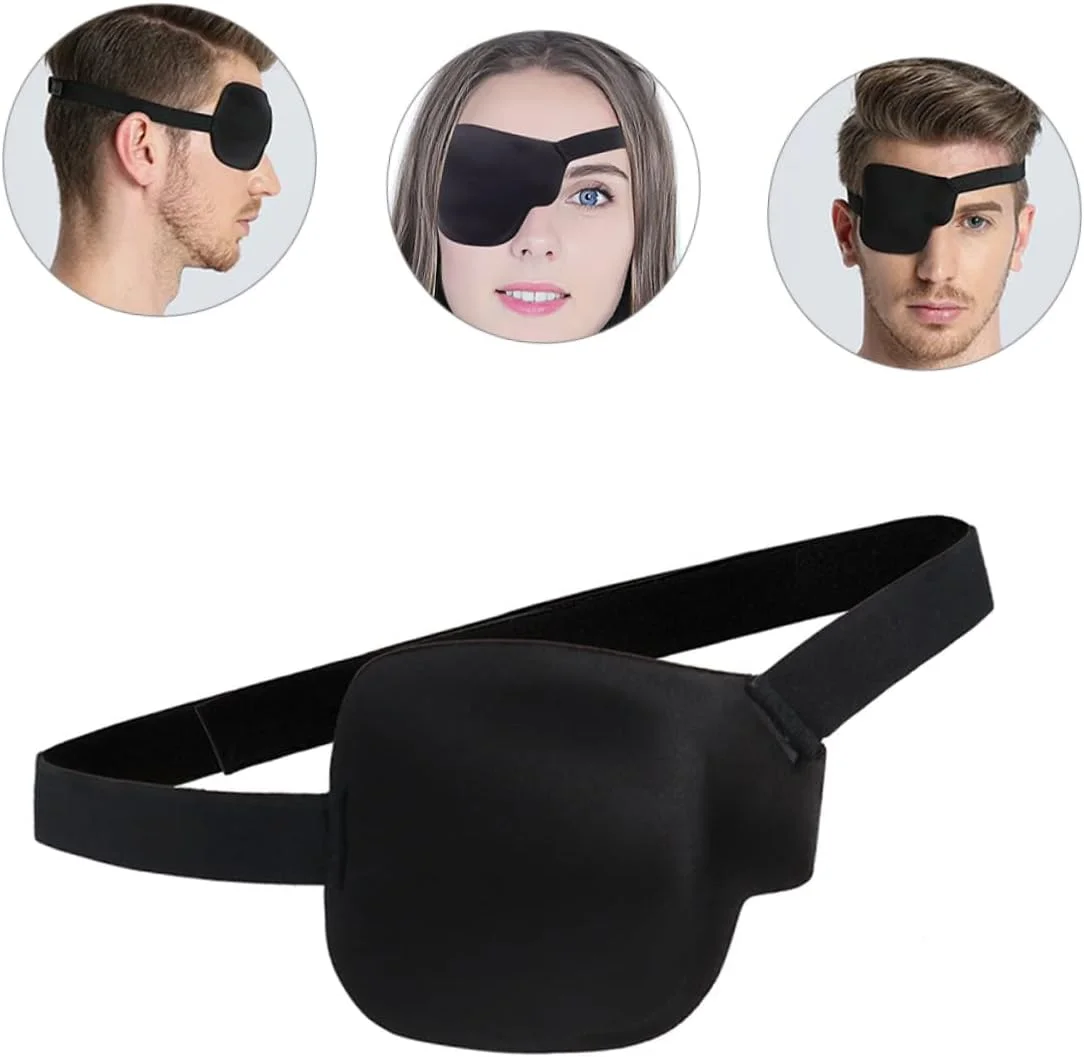 پتکاو 3 عدد ماسک تک چشمی قابل تنظیم، پد چشمی راحت برای آمبلیوپی و استرابیسم، طراحی شده برای پوشش بیشتر برای بزرگسالان با چشم تنبل