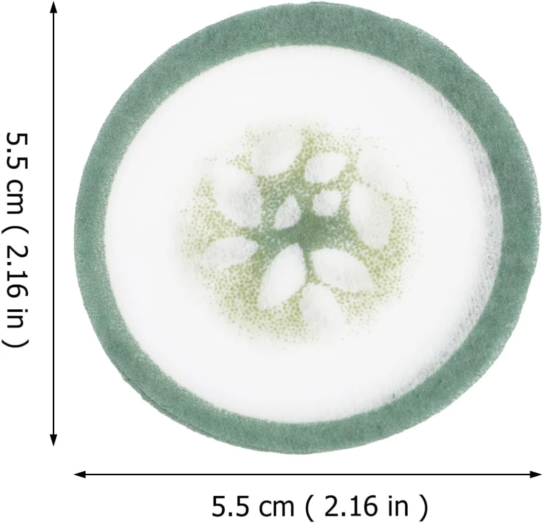 پدهای خنک کننده چشم اسپا LALAFINA، 100 عدد پد چشم با طرح خیار، پد مژه یکبار مصرف، پدهای چشمی گیاهی، ماسک های چشمی کاغذی غیر بافته برای مسافرت منزل سالن