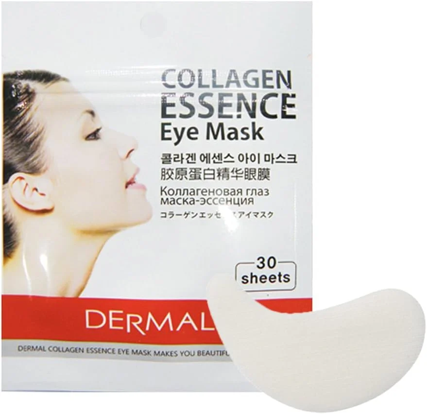ماسک دور چشم اسنس کلاژن DERMAL، بسته 30 عددی/ پچ های دور چشم مرطوب کننده و روشن کننده و ضد حساسیت/ کاهش تیرگی و حلقه های سیاه دور چشم (بسته 4 عددی)