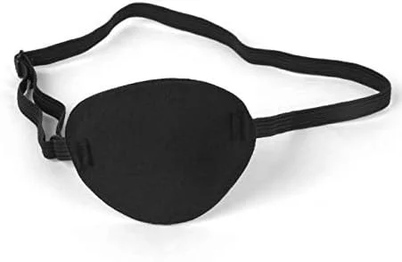 چشم بند مشکی برای کودکان و بزرگسالان، چشم بند راحت و قابل تنظیم برای پوشاندن و محافظت از چشم