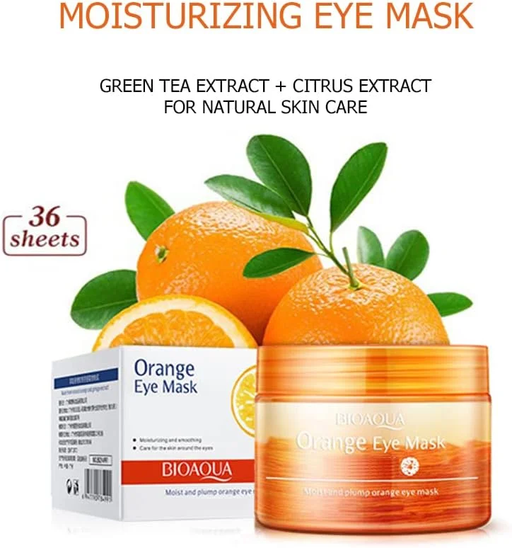 ماسک دور چشم عصاره پرتقال بیوآکوا، مرطوب کننده، نرم کننده و محافظت کننده، 80 گرم / 36 عدد