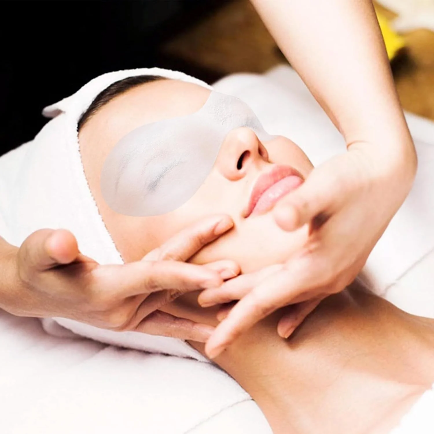 ۲۰۰ عدد پد یکبار مصرف مراقبت از چشم، پدهای چشمی پنبه‌ای غیر بافته شده برای مراقبت از پوست خانگی، ورقه‌های کاغذی ماسک چشم شفاف برای سالن‌های زیبایی و استفاده در اسپا خانگی