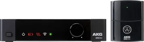 سیستم میکروفون بی‌سیم دیجیتال AKG DMS100 فرکانس 2.4 گیگاهرتز بدون نیاز به مجوز، صدای 24 بیت/48 کیلوهرتز، تاخیر 2.9 میلی‌ثانیه، برد 30 متر | 5100248-00