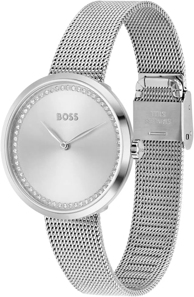 ساعت مچی آنالوگ زنانه هوگو باس با صفحه نقره ای - 1502546 ساعت مچی آنالوگ زنانه هوگو باس با صفحه نقره ای - 1502546