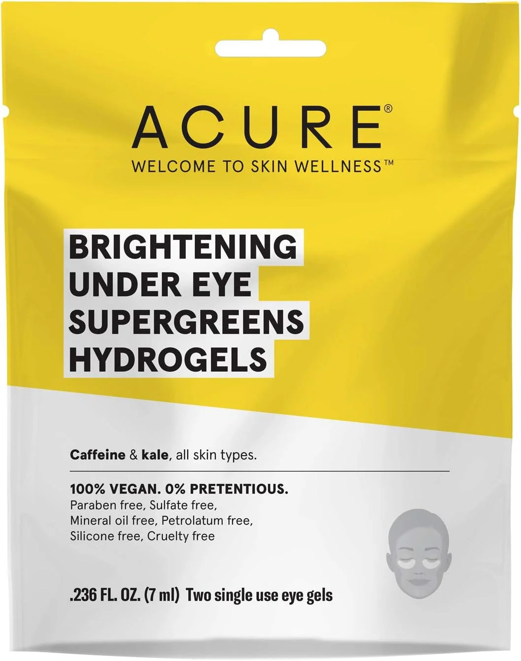 هیدروژل های روشن کننده زیر چشم Acure Super Greens | 100% گیاهی | برای ظاهری درخشان تر | کافئین و کلم پیچ - تسکین دهنده و کاهش پف ناحیه زیر چشم خسته | 2 عدد تک استفاده | 12 عدد هیدروژل های روشن کننده زیر چشم Acure Super Greens | 100% گیاهی | برای ظاهری درخشان تر | کافئین و کلم پیچ - تسکین دهنده و کاهش پف ناحیه زیر چشم خسته | 2 عدد تک استفاده | 12 عدد