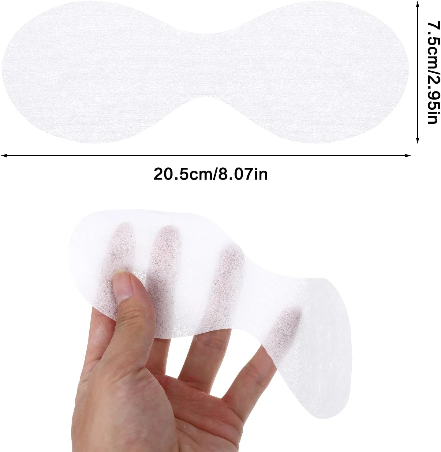 سیبا ۲۰۰ عدد پد یکبار مصرف غیر بافته شده مراقبت از چشم، کاغذ پنبه ای، پد چشم صورت، اسپا، ماسک چشم شفاف DIY، روکش بالش چشم، ماسک های مراقبت از چشم برای رطوبت رسانی و مراقبت از پوست