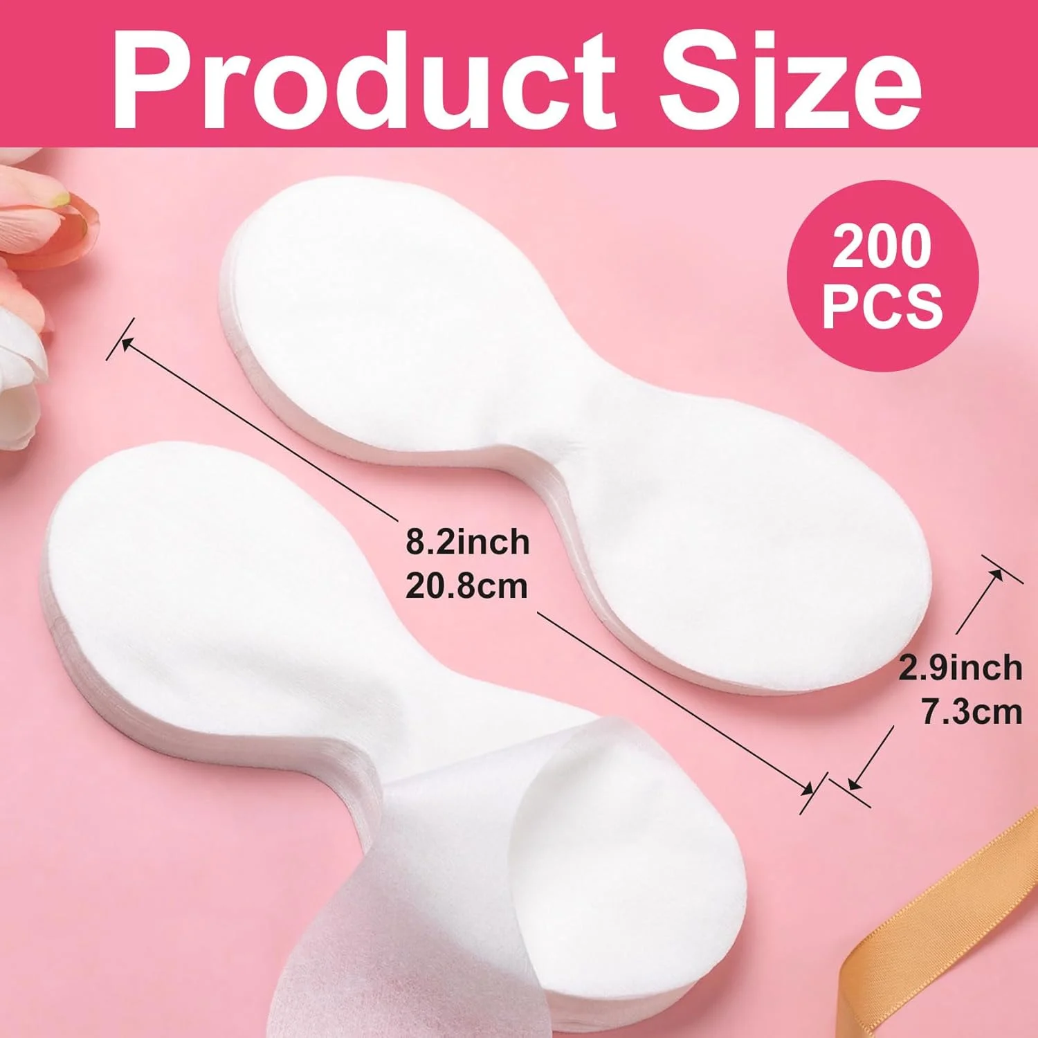 ۲۰۰ عدد ماسک چشم یکبار مصرف نبافته، کاغذ ماسک چشم پنبه ای، پوشش چشم برای صورت، ماسک چشم برای مراقبت از پوست، حفظ رطوبت، اسپا، پوشش