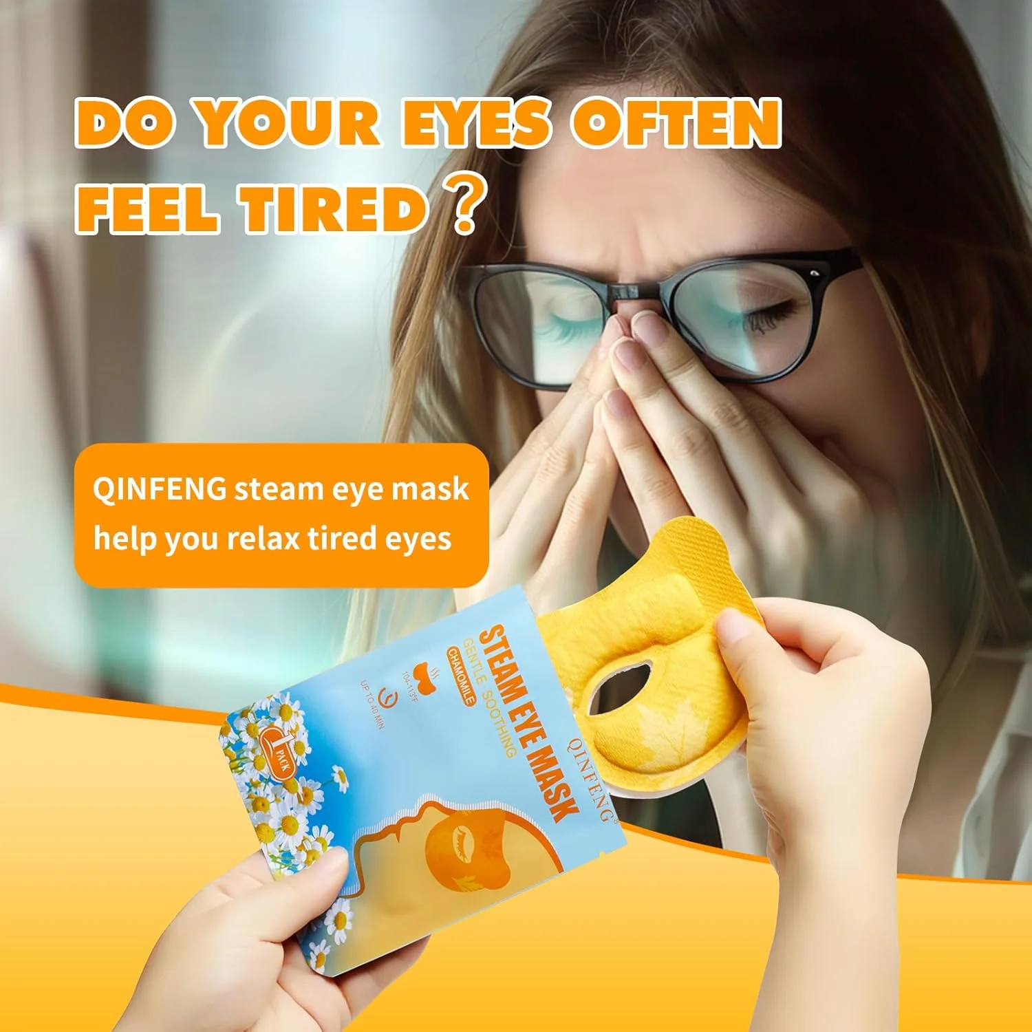 18 عدد ماسک بخار چشم برای خشکی چشم - بابونه