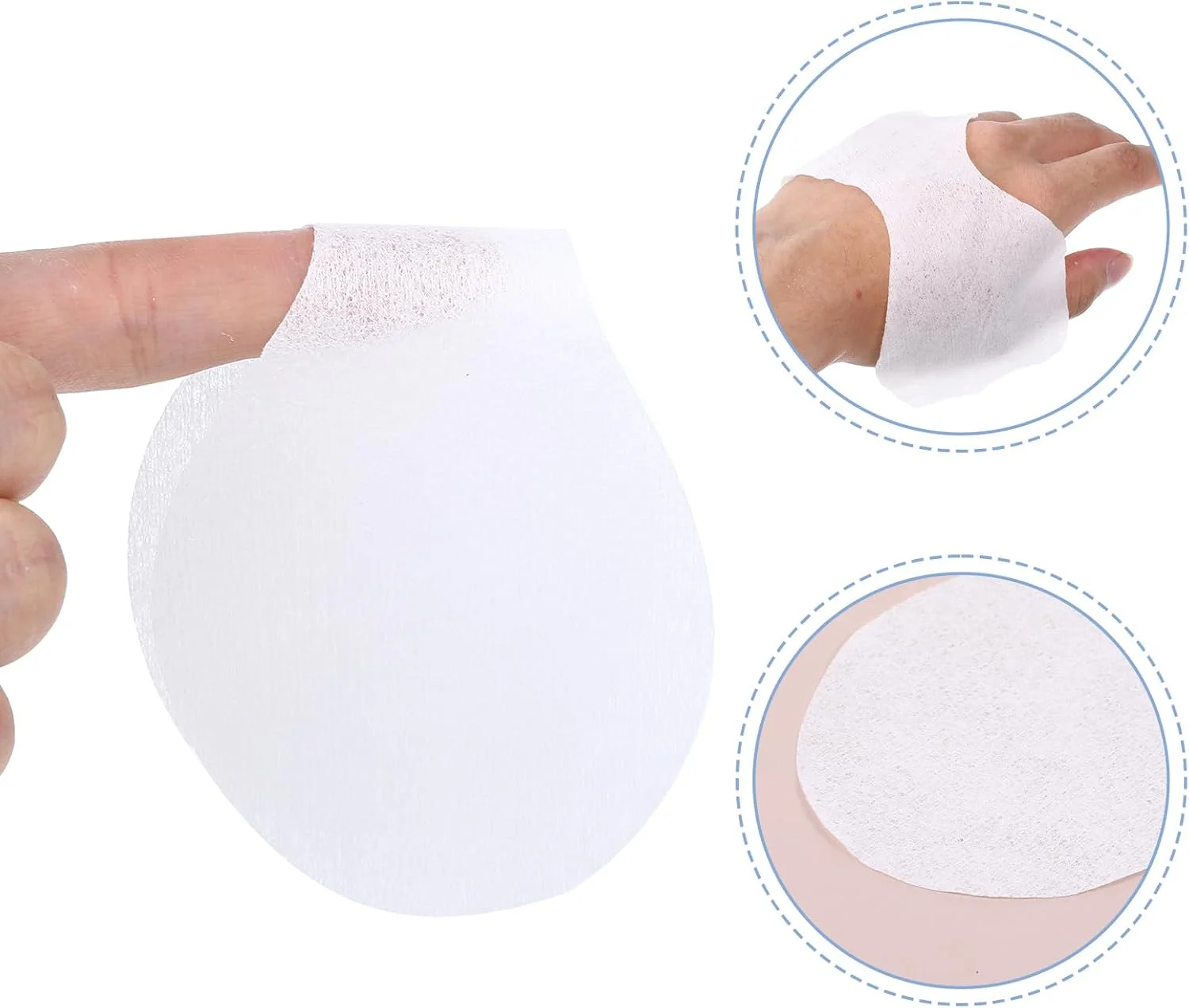 سیبا ۲۰۰ عدد پد یکبار مصرف غیر بافته شده مراقبت از چشم، کاغذ پنبه ای، پد چشم صورت، اسپا، ماسک چشم شفاف DIY، روکش بالش چشم، ماسک های مراقبت از چشم برای رطوبت رسانی و مراقبت از پوست