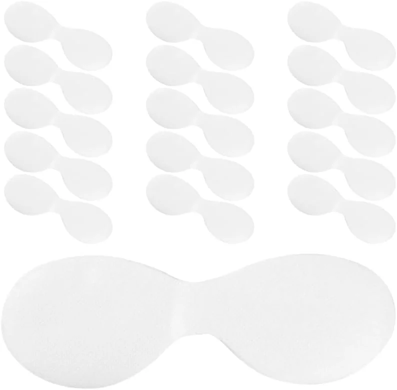 ۱۰۰ عدد پد چشم یکبار مصرف، ماسک کاغذی پشمی برای ماسک های چشم خانگی، مواد ملایم و تنفسی برای مراقبت از چشم، مناسب برای سفر و فعالیت های اسپا