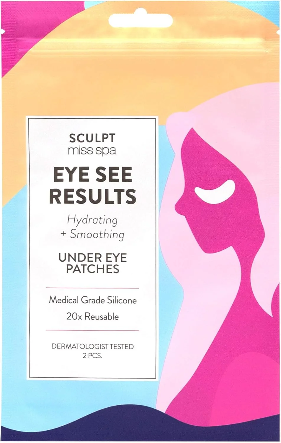 پد زیر چشم آبرسان و صاف کننده قابل استفاده مجدد میس اسپا، پدهای سیلیکونی با گرید پزشکی برای زیر چشم، قابل استفاده مجدد 20 بار (نتایج قابل مشاهده)