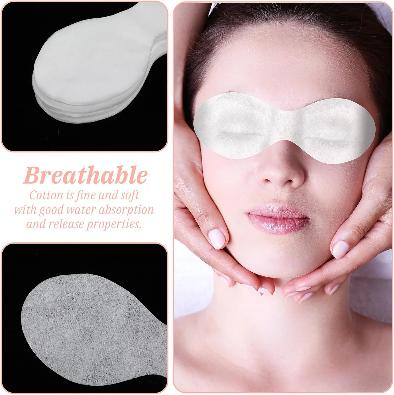 پدهای یکبار مصرف پنبه ای برای مراقبت از چشم، پدهای کاغذی صورت، روکش چشم صورت، کاغذ اسپا مراقبت از پوست، ماسک چشم شفاف کاغذی DIY، ملحفه های زیبایی، ابزارهای زیبایی برای حفظ رطوبت در اسپا مراقبت از پوست
