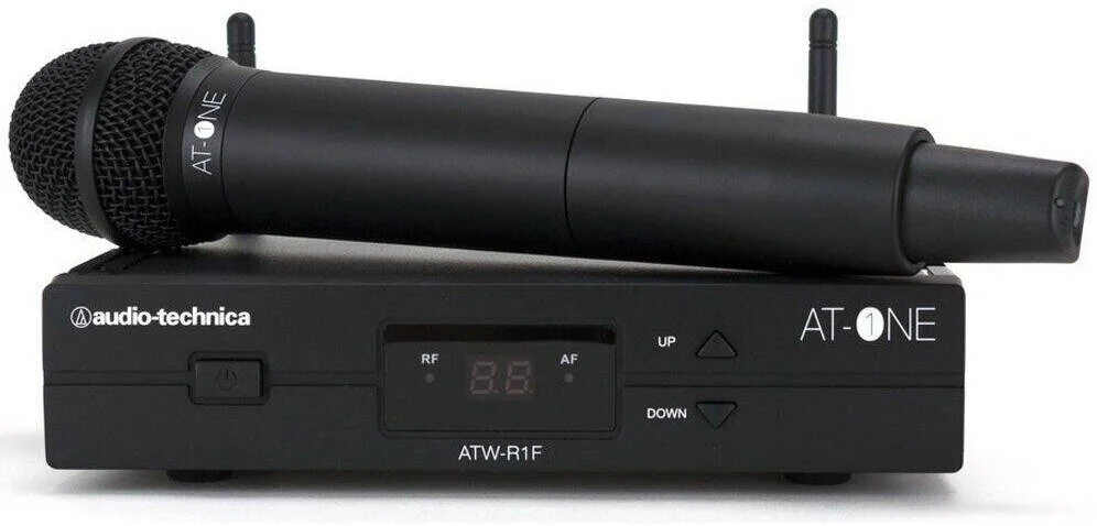 سیستم میکروفون فرستنده دستی Audio-Technica AT-One، عمر باتری طولانی تا 10 ساعت، نشانگرهای سطح RF و AF، سیستم دستی ATW 13، چراغ نشانگر RF، مشکی | ATW-13HH2 سیستم میکروفون فرستنده دستی Audio-Technica AT-One، عمر باتری طولانی تا 10 ساعت، نشانگرهای سطح RF و AF، سیستم دستی ATW 13، چراغ نشانگر RF، مشکی | ATW-13HH2