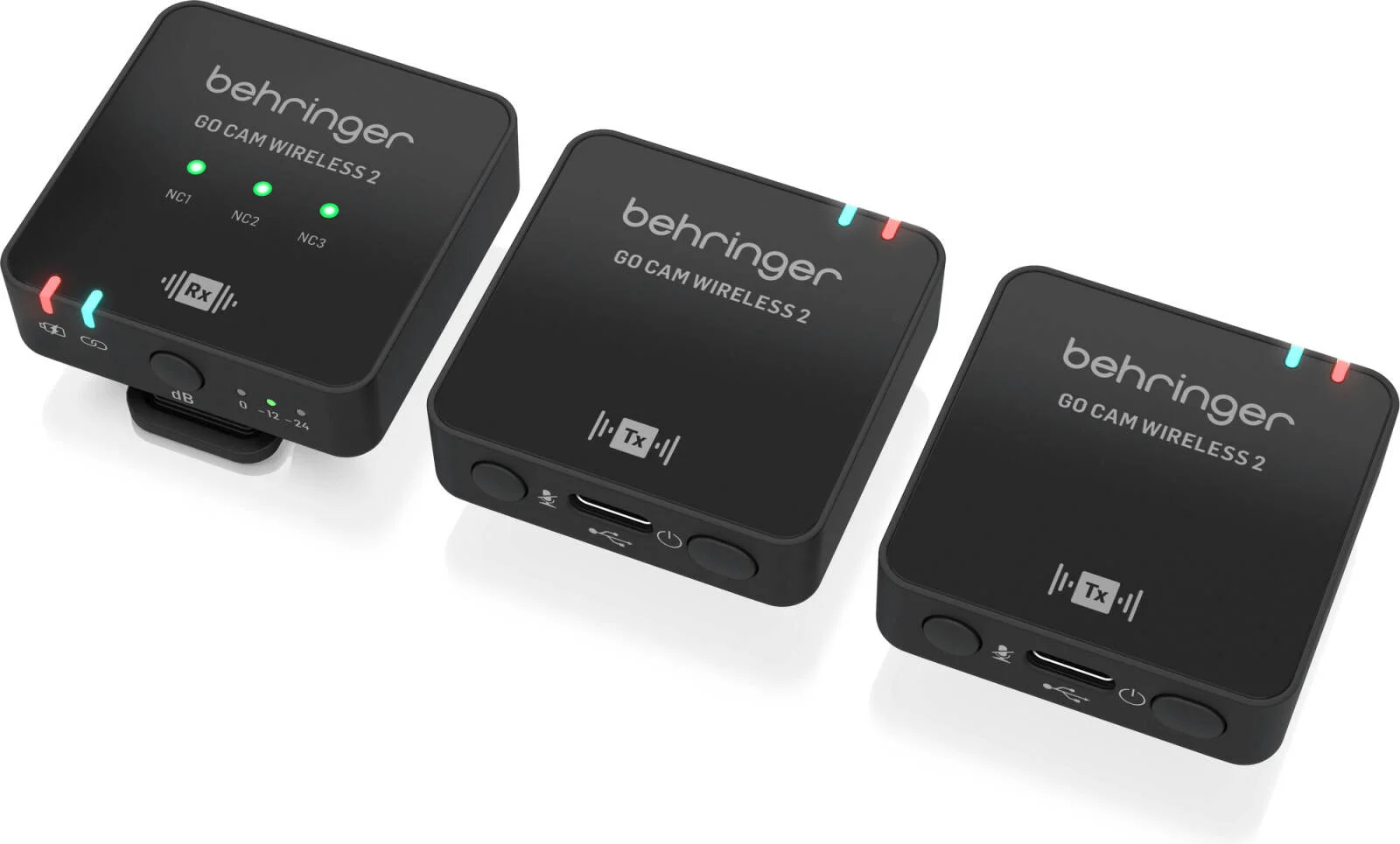 سیستم میکروفون بیسیم دوگانه گیرهای دیجیتال Behringer GO CAM WIRELESS 2 برای تولیدکنندگان محتوا، ظرفیت باتری 400 میلی آمپر ساعت، اتصال دهنده 3.5 میلیمتری و Type-C، مشکی | GOCAMWIRELESSII سیستم میکروفون بیسیم دوگانه گیرهای دیجیتال Behringer GO CAM WIRELESS 2 برای تولیدکنندگان محتوا، ظرفیت باتری 400 میلی آمپر ساعت، اتصال دهنده 3.5 میلیمتری و Type-C، مشکی | GOCAMWIRELESSII