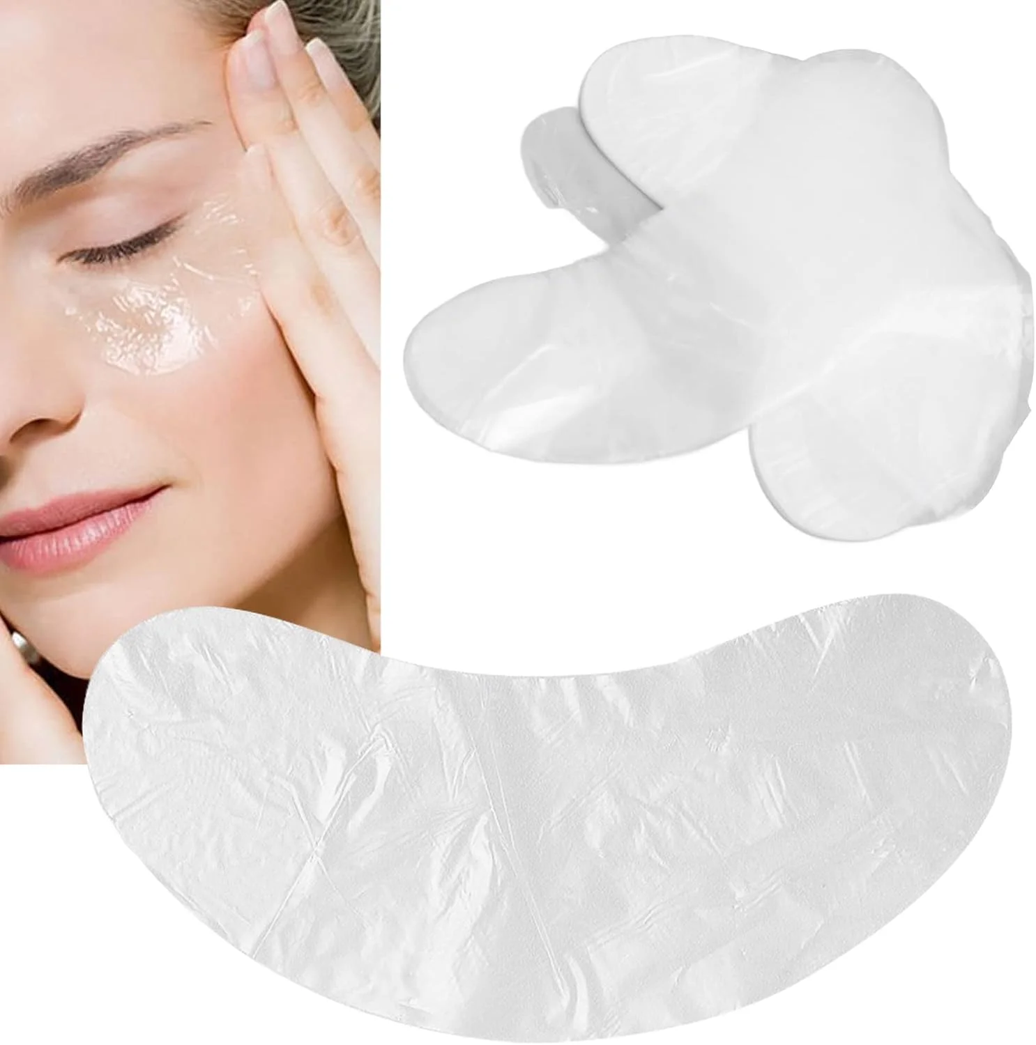 ۱۰۰ عدد پد زیر چشم، کاغذ چشم یکبار مصرف DIY، پدهای مراقبت از پوست چشم یکبار مصرف، جذب را افزایش می دهند، ورقه چشمی سالن زیبایی قفل کننده آب برای مرطوب کردن