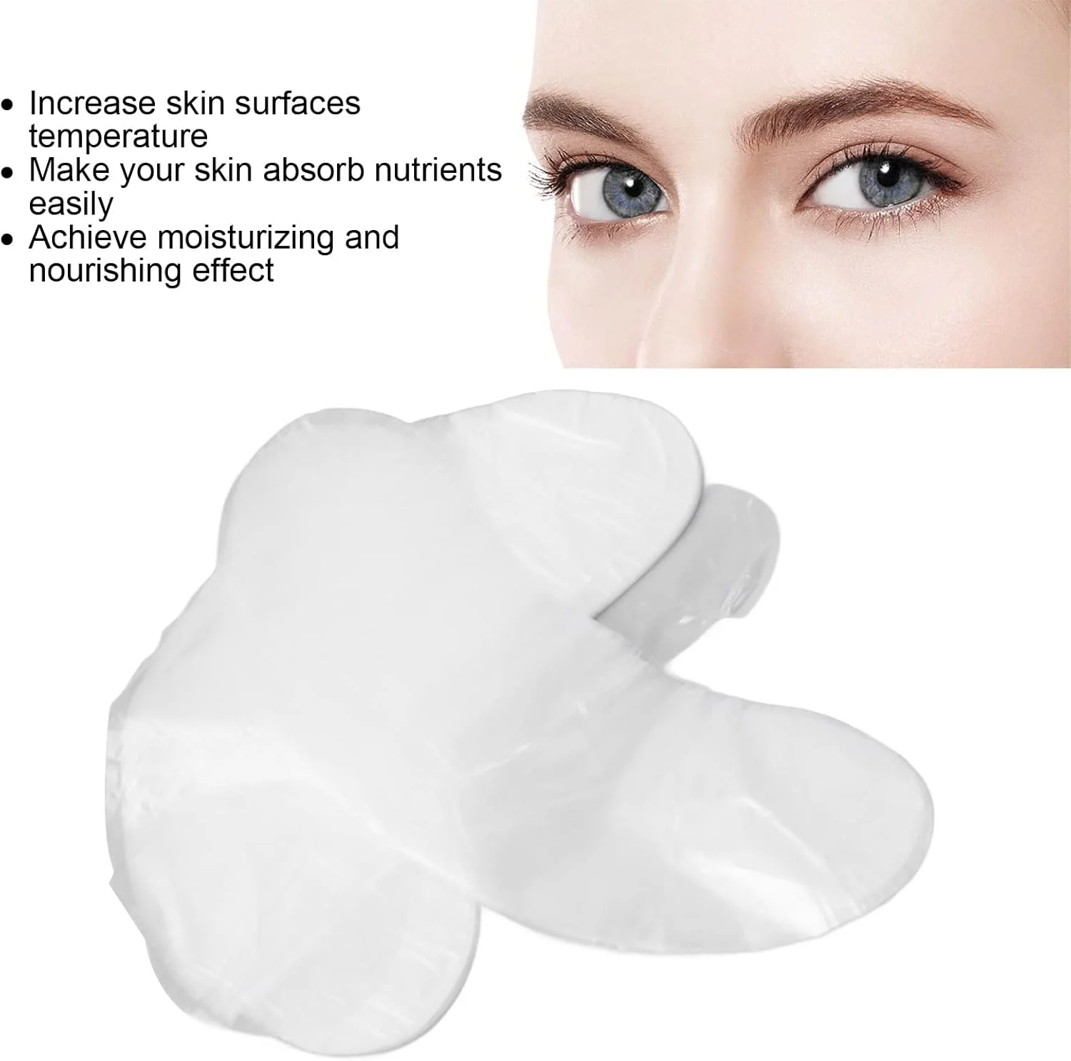 ۱۰۰ عدد پد زیر چشم، کاغذ چشم یکبار مصرف DIY، پدهای مراقبت از پوست چشم یکبار مصرف، جذب را افزایش می دهند، ورقه چشمی سالن زیبایی قفل کننده آب برای مرطوب کردن