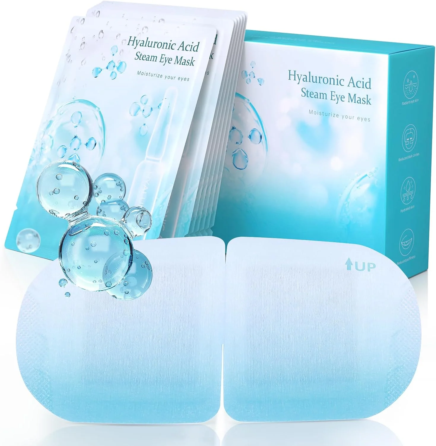 ماسک چشم بخار LC-dolida، بسته 7 عددی ماسک چشم گرم کننده و کمپرس گرم چشم برای خواب