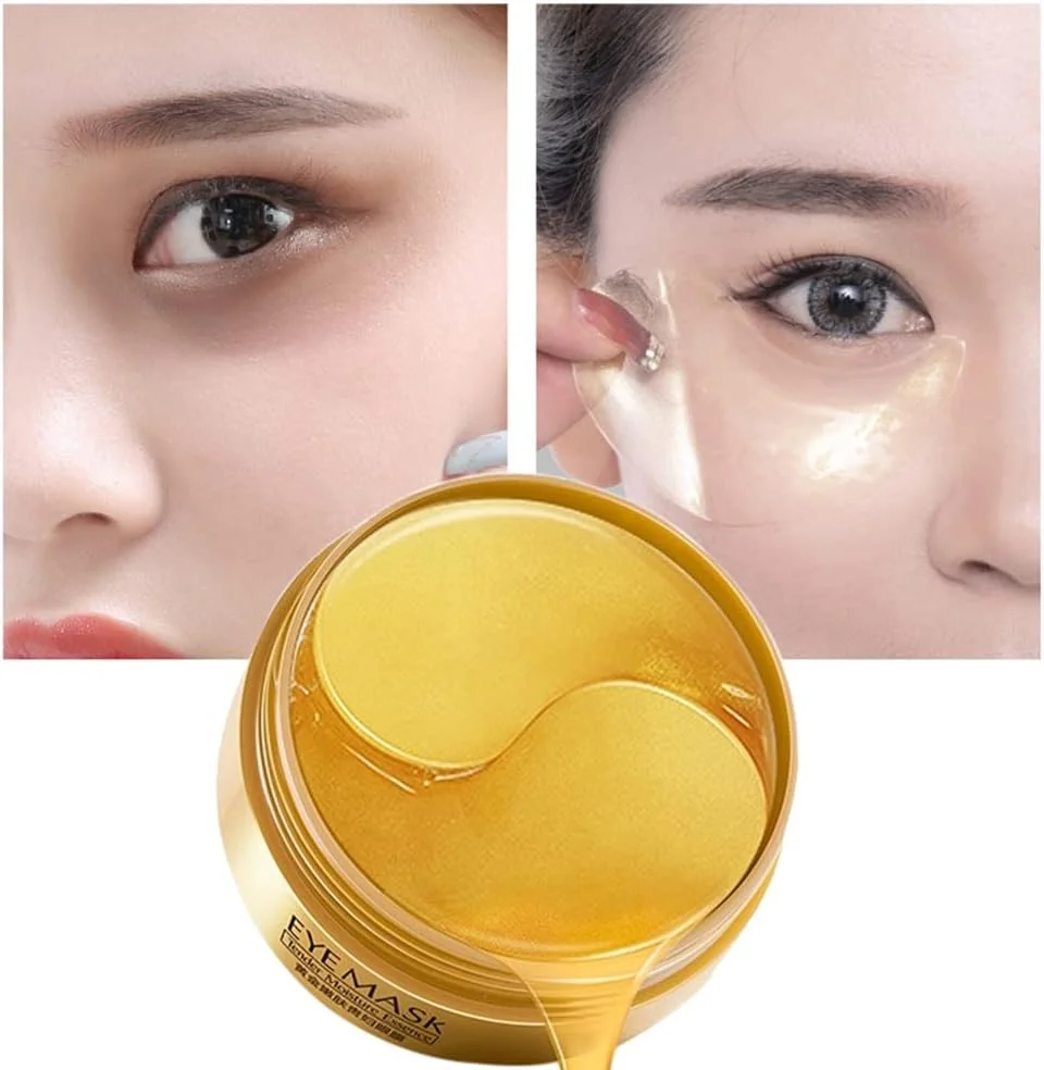 ماسک دور چشم رتینول، پدهای دور چشم سرم اسید هیالورونیک رفع کننده سیاهی، گودی و پف زیر چشم 50 عدد در جعبه، ماسک های ضد پیری مرطوب کننده ترمیم کننده مغذی و سفت کننده مراقبت از چشم