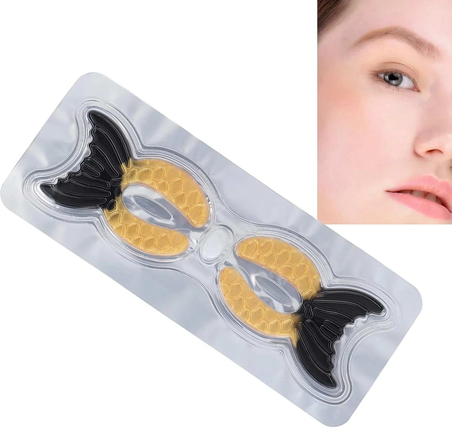 پدهای دور چشم، ماسک های دور چشم با اثر دوگانه مرطوب شده با 5 گرم کرم دور چشم برای کاهش چین و چروک در مراقبت از زیبایی