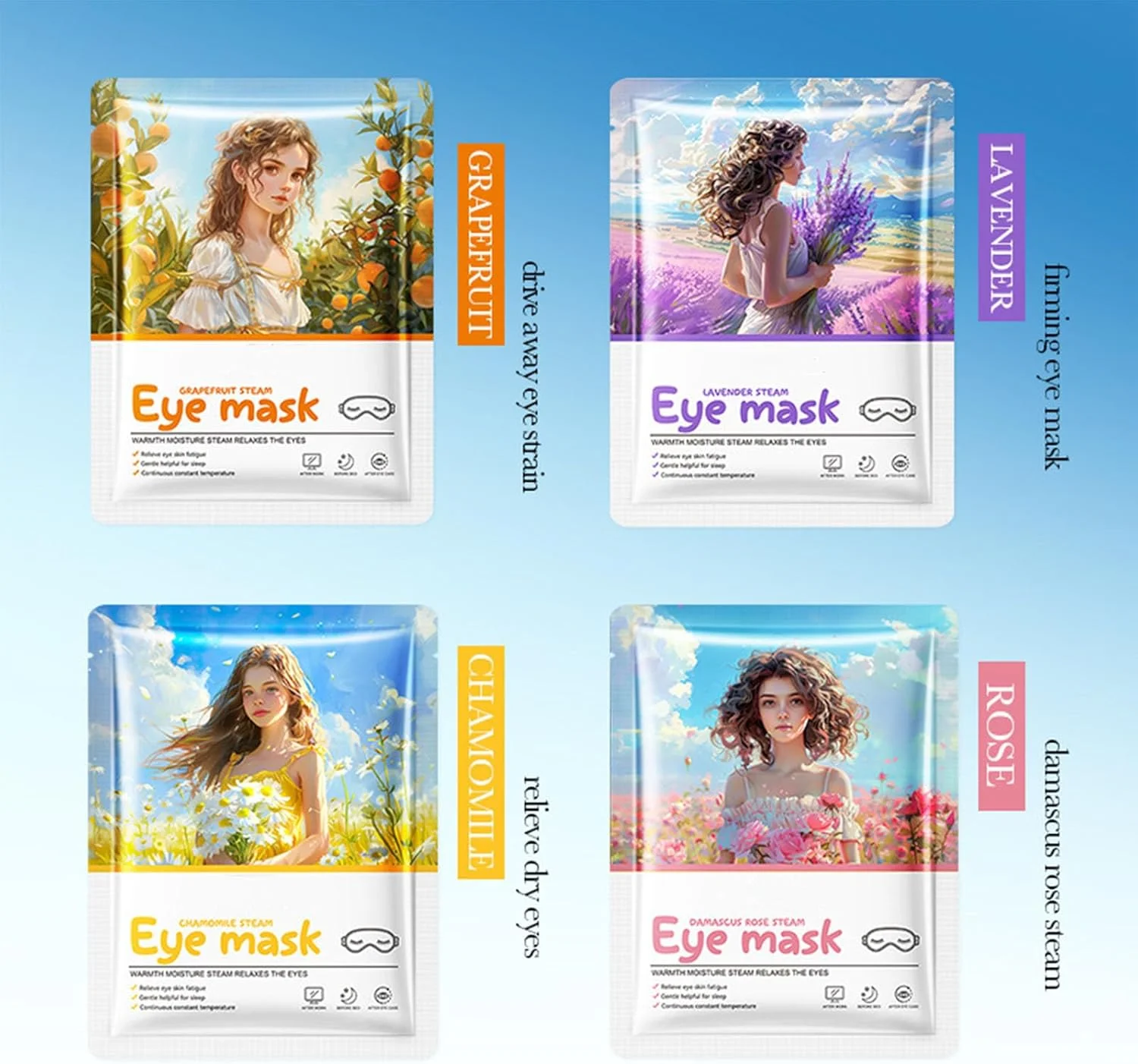 20 عدد ماسک چشم بخار برای خشکی چشم، ماسک چشم خود گرم شونده برای استراحت، ماسک بخار گرم کننده خودکار، ماسک چشم بخار یکبار مصرف برای کمپرس گرم اسپا برای چشم، هدیه مسافرتی، رفع استرس