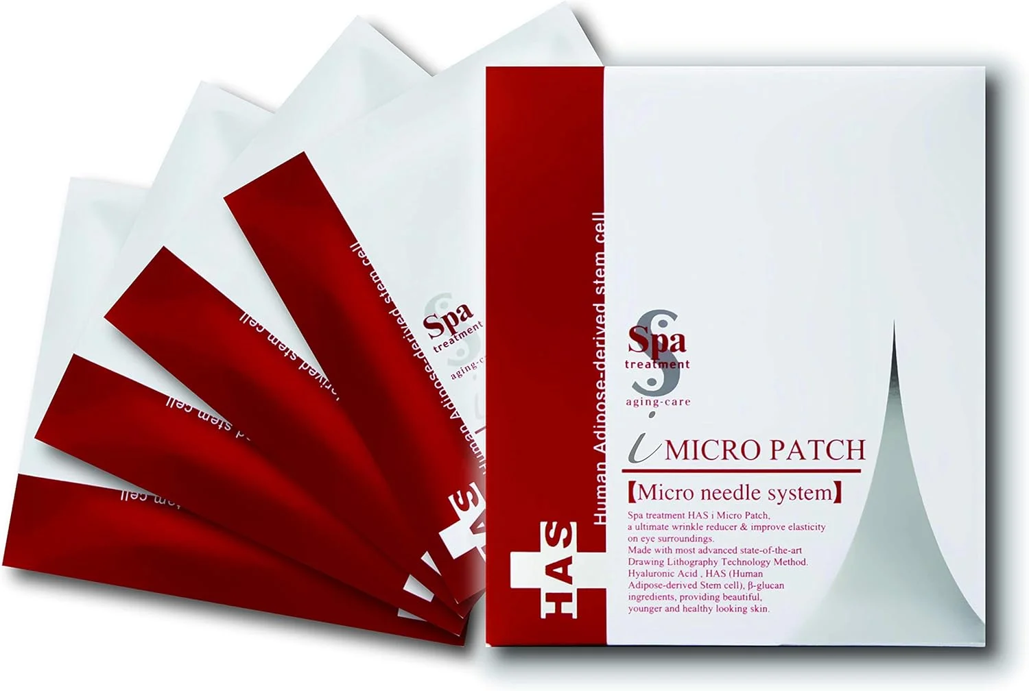پچ های میکروسوزنی زیر چشم SPA Treatment iMicro Patch: ضد پیری، حاوی HAS و اسید هیالورونیک برای پف و سیاهی دور چشم. مراقبت از پوست با میکروسوزن از ژاپن، 2 بسته 4 عددی (8 عدد)