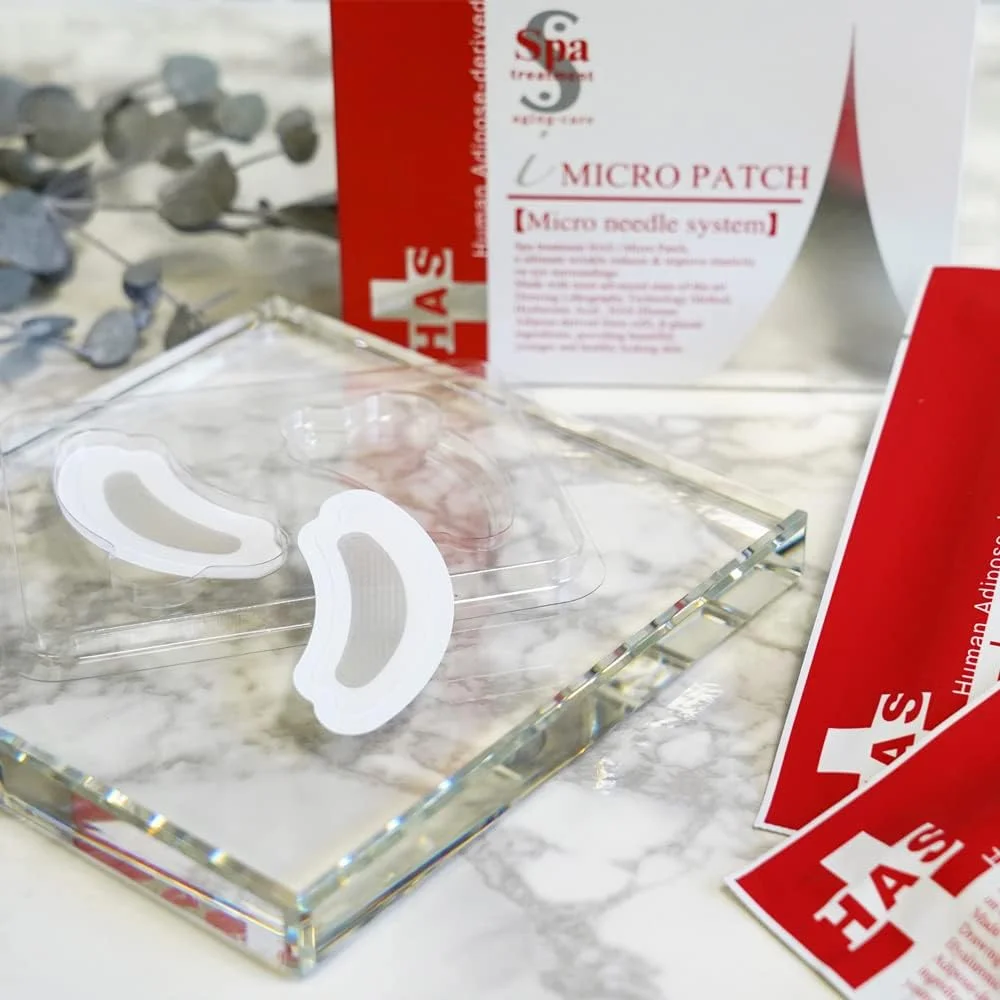 پچ های میکروسوزنی زیر چشم SPA Treatment iMicro Patch: ضد پیری، حاوی HAS و اسید هیالورونیک برای پف و سیاهی دور چشم. مراقبت از پوست با میکروسوزن از ژاپن، 2 بسته 4 عددی (8 عدد)
