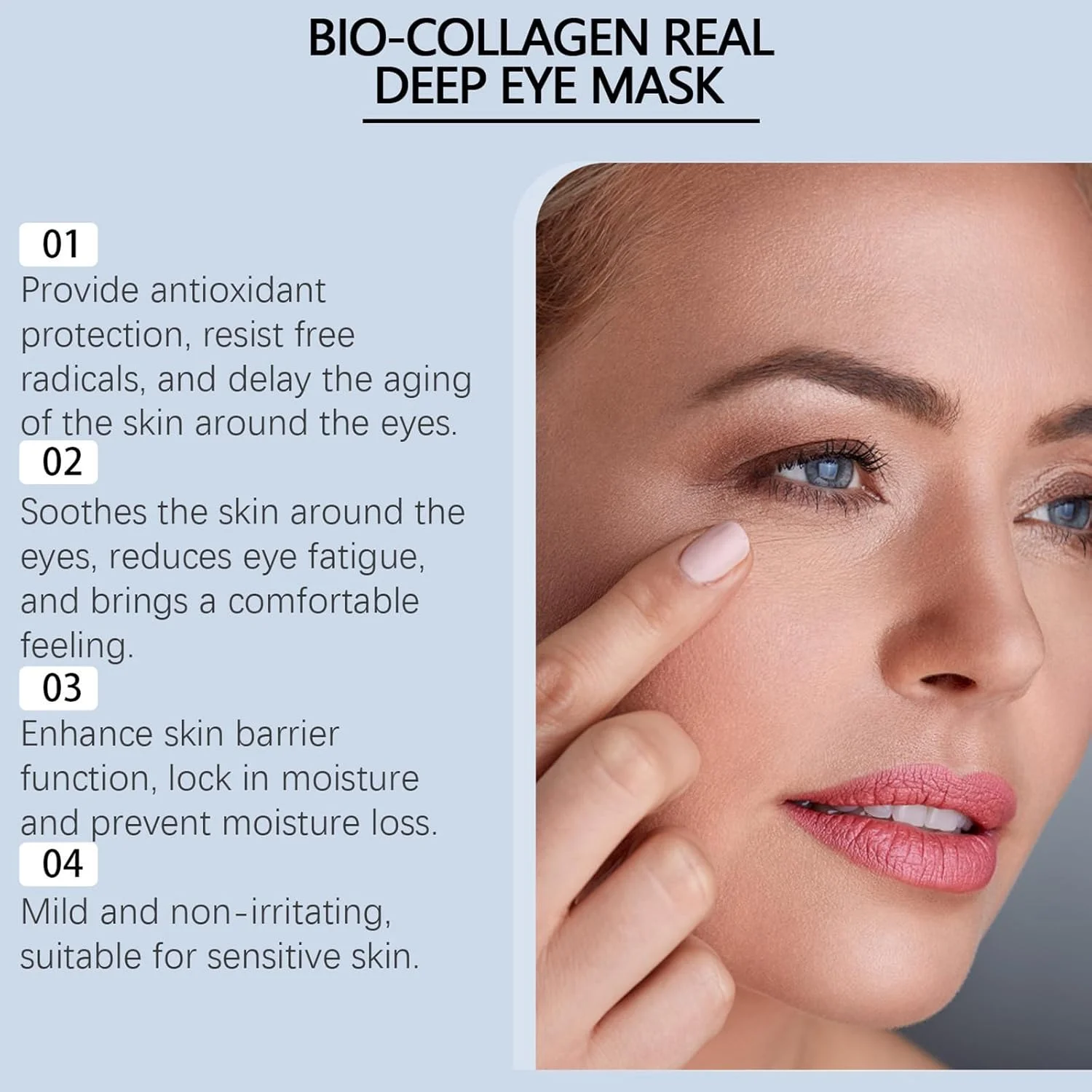 پچ دور چشم کلاژن 60 عددی، ماسک مراقبت از چشم پچ آبرسان، فیلم مراقبت از پوست چشم، افزایش خاصیت ارتجاعی پوست و محو شدن چین و چروک های چشم