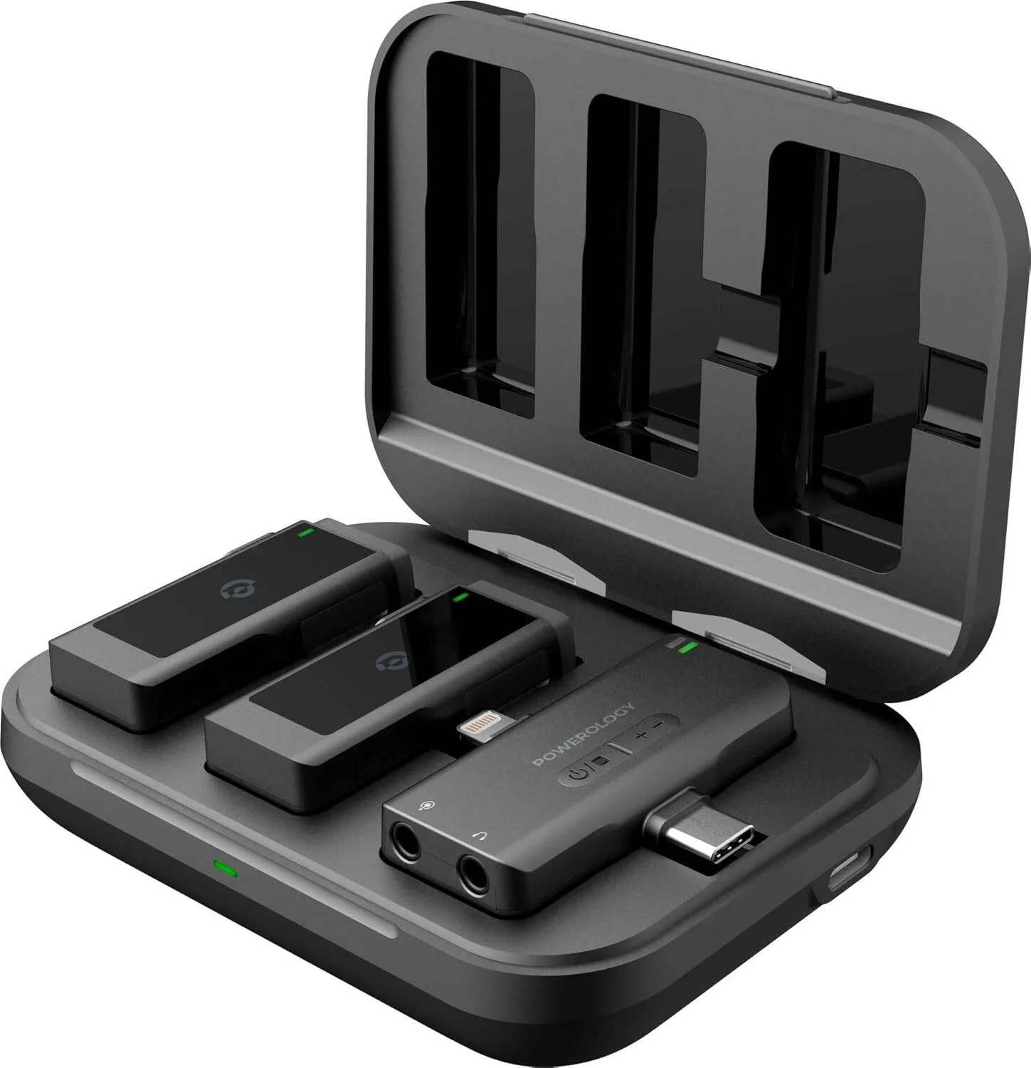 میکروفون یقه ای بی سیم دوتایی پاورولوژی، برد انتقال 120 متری، عمر باتری قوی با کیس 2000 میلی آمپر ساعتی و باتری گیرنده 230 میلی آمپر ساعتی، ابزار عالی برای ولاگرها، مشکی | PWMIC2BK میکروفون یقه ای بی سیم دوتایی پاورولوژی، برد انتقال 120 متری، عمر باتری قوی با کیس 2000 میلی آمپر ساعتی و باتری گیرنده 230 میلی آمپر ساعتی، ابزار عالی برای ولاگرها، مشکی | PWMIC2BK