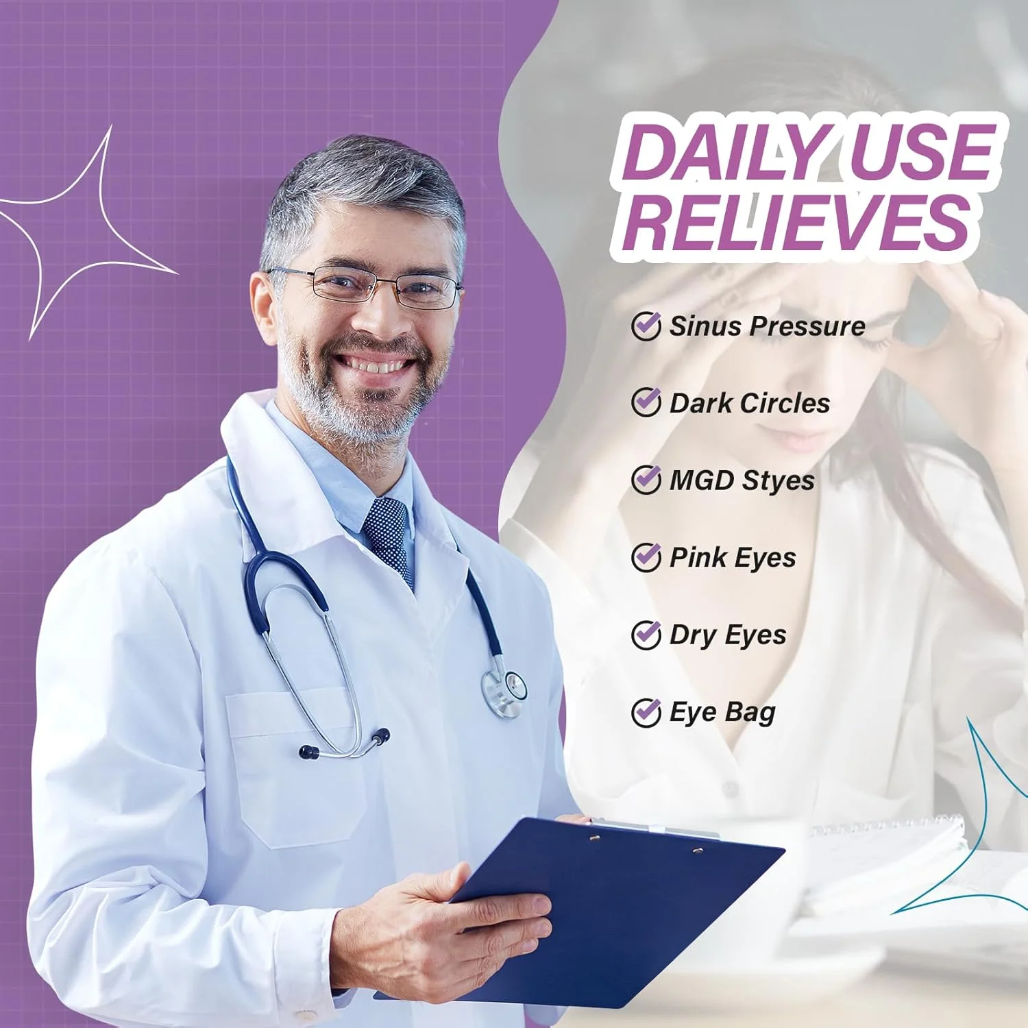 ماسک چشم پرو سی آی وی، 16 عددی، برای سیاهی و پف زیر چشم، ماسک چشم بخار یکبار مصرف، تسکین دهنده سردرد، خشکی چشم، تسکین استرس، رفع خستگی چشم، رایحه اسطوخودوس