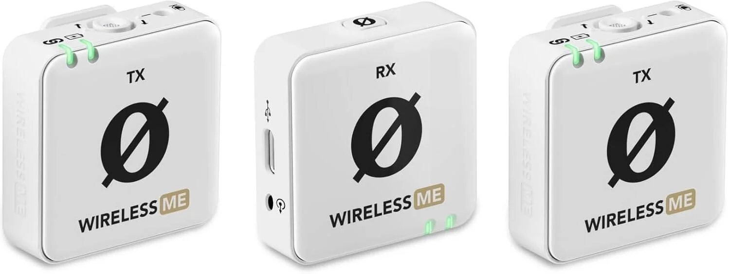 ست دوتایی میکروفون بی سیم فوق فشرده RODE Wireless ME با میکروفون های داخلی، فناوری GainAssist و برد 100 متری برای فیلم سازی، مصاحبه و تولید محتوا (سفید) ست دوتایی میکروفون بی سیم فوق فشرده RODE Wireless ME با میکروفون های داخلی، فناوری GainAssist و برد 100 متری برای فیلم سازی، مصاحبه و تولید محتوا (سفید)