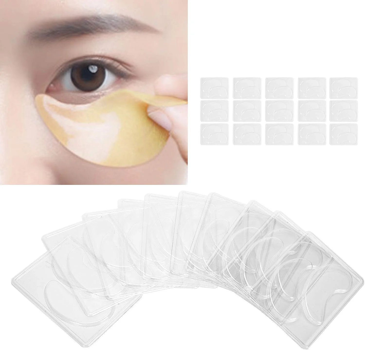 25 عدد قالب ماسک چشم DIY، قالب ماسک زیر چشم شفاف قابل حمل و استفاده مجدد برای دستگاه ماسک صورت