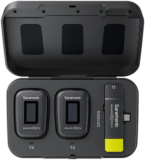 میکروفون بیسیم سارامونیک Blink500 Pro B6، فرستنده + فرستنده + گیرنده RXUC، گیرنده دو کاناله، قابل تعویض مونو/استریو، توان خروجی RF 10mW، عمر باتری 8 ساعت، برای دستگاههای اندرویدی، مشکی | Blink500 Pro B6 میکروفون بیسیم سارامونیک Blink500 Pro B6، فرستنده + فرستنده + گیرنده RXUC، گیرنده دو کاناله، قابل تعویض مونو/استریو، توان خروجی RF 10mW، عمر باتری 8 ساعت، برای دستگاههای اندرویدی، مشکی | Blink500 Pro B6