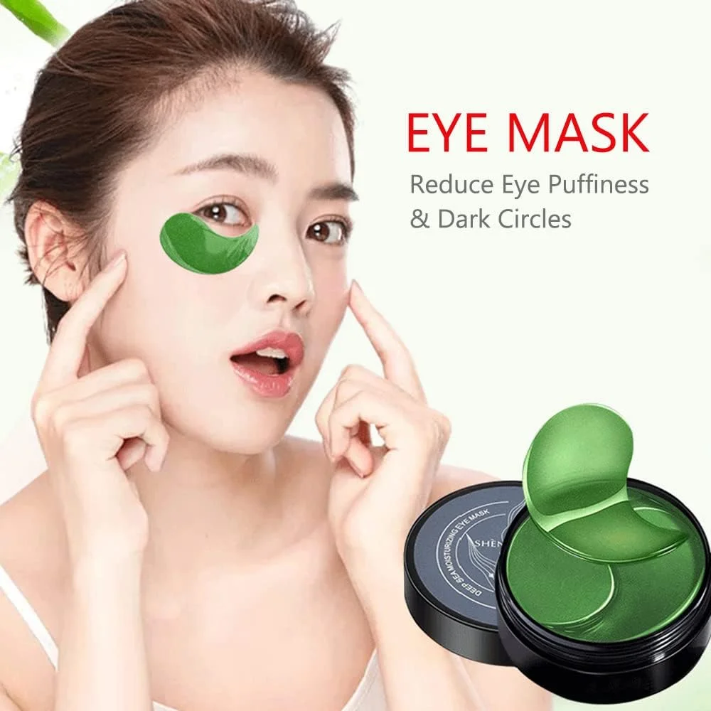 ماسک چشم Irovami، 60 عدد پد ژلی درمان دور چشم حاوی عصاره جلبک دریایی برای آبرسانی و کاهش سیاهی، پف، چین و چروک و خطوط ریز